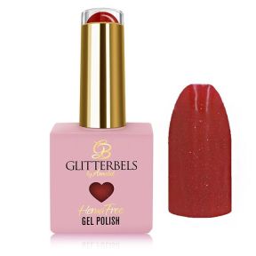 Glitterbels Hot Red Sparkle Hema Free 8ml